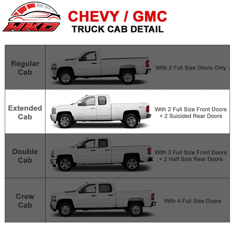 Fits 99-18 Silverado GMC Sierra 1500 2500HD Extended Cab Running Boards