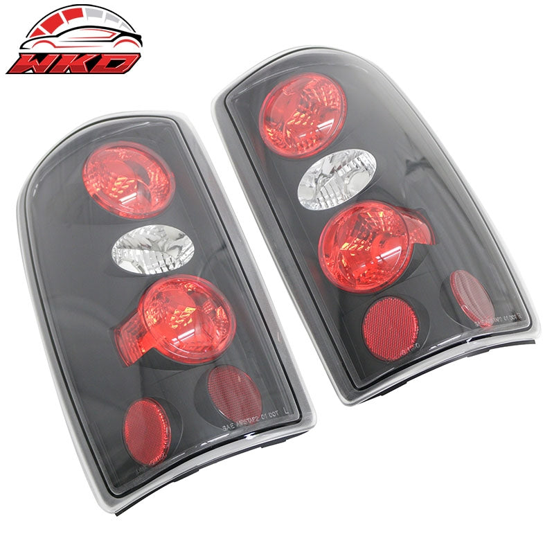 Fits 00-06 Chevrolet Suburban & Tahoe Tail Lights Rear Brake Lamps Black Housing