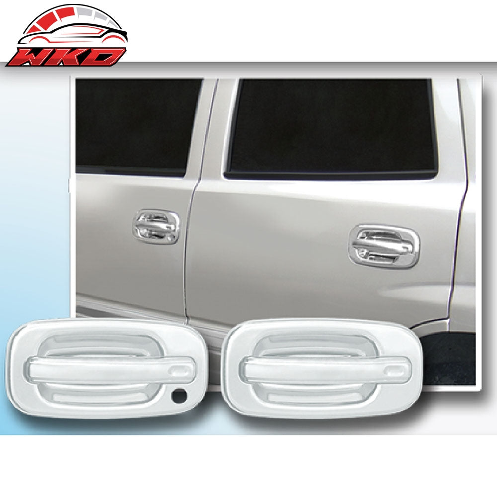 Fits 02-06 Chevy Avalanche & Silverado Sierra 4PCS Door Handle Cover W/1-Keyhole