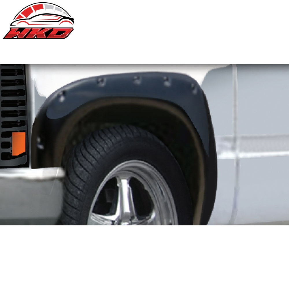 For 88-98 Chevy C10 CK Pickup 92-94 Blazer Textured Bolt Style Fender Flares ABS