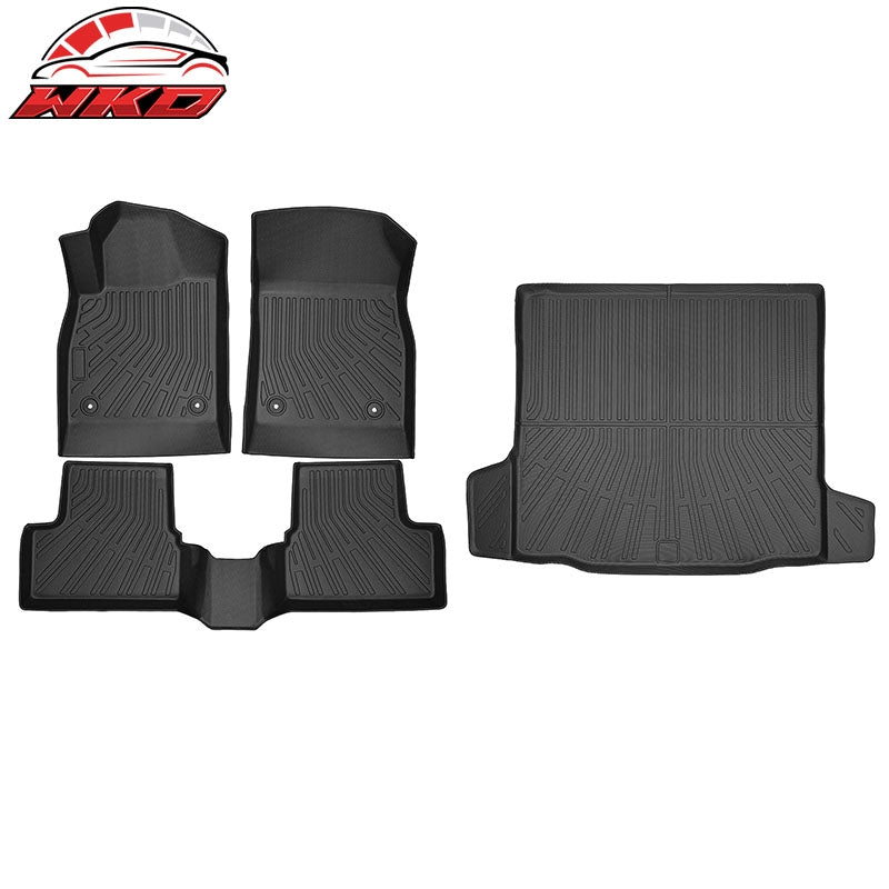 Fits 11-15 Chevy Cruze& 16 Cruze Limited TPE Floor Mats Liner + Rear Trunk Mat