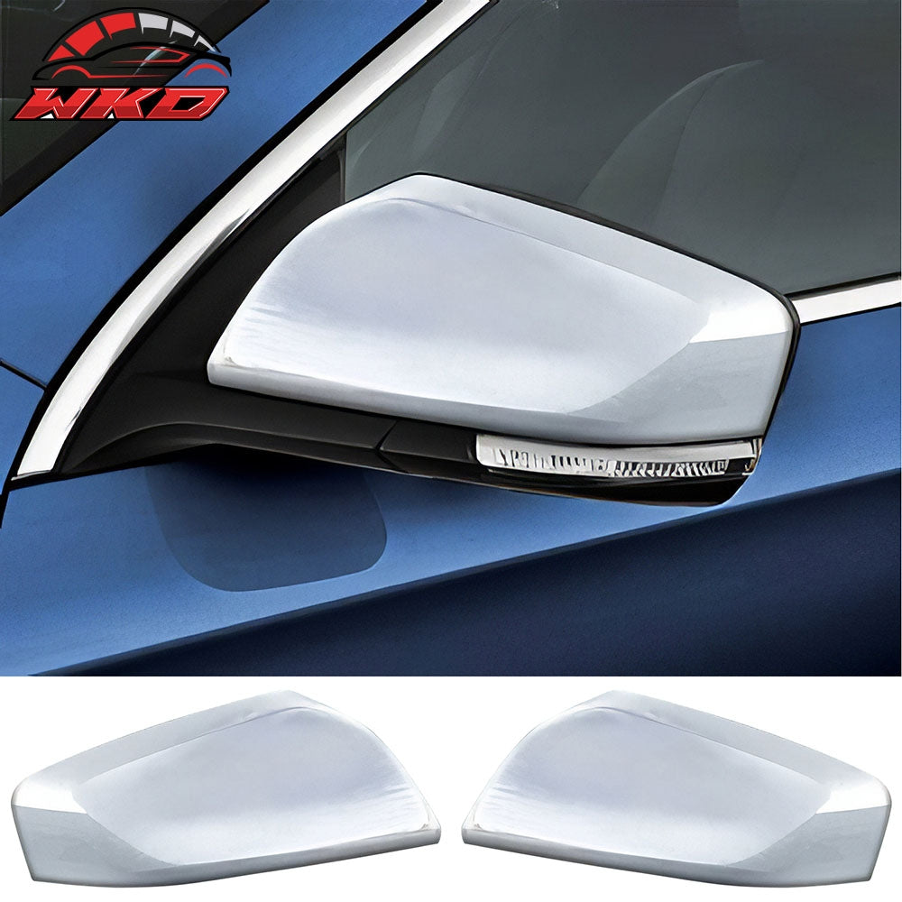 Fits 14-15 Chevrolet Impala 2PCS Rear View Side Mirror Covers Replacement Chrome