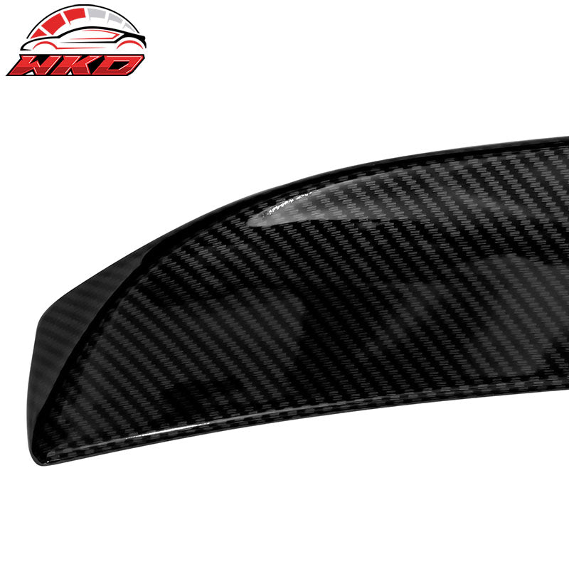 For 10-15 Chevy Camaro Coupe Roof Spoiler Carbon Fiber Print Window Wing Visor