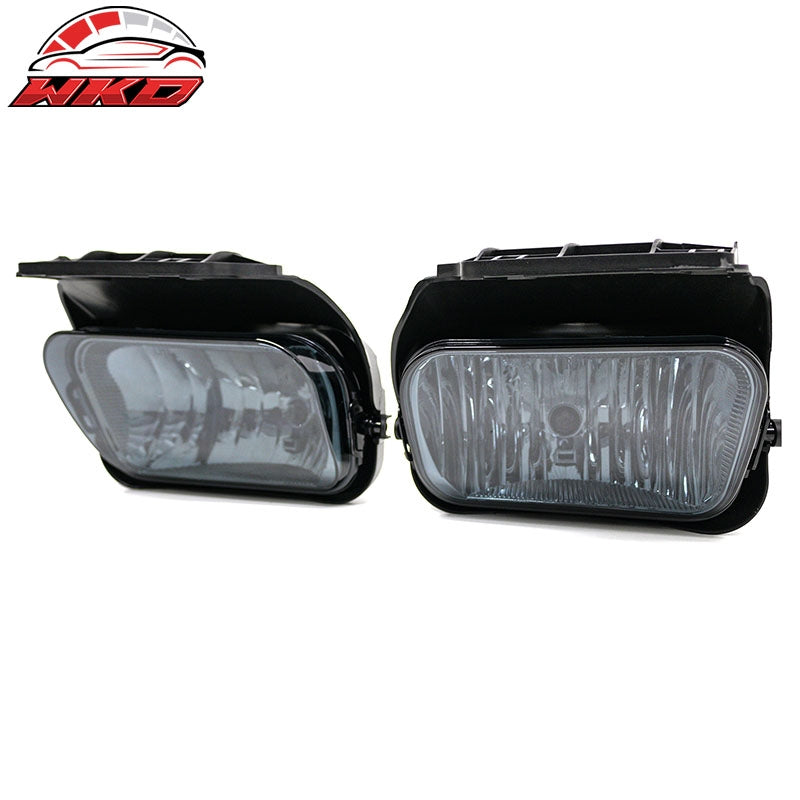 Fits 02-07 Chevy Silverado 1500 2500 3500 Fog Lights Smoke Lens Lamp Assembly