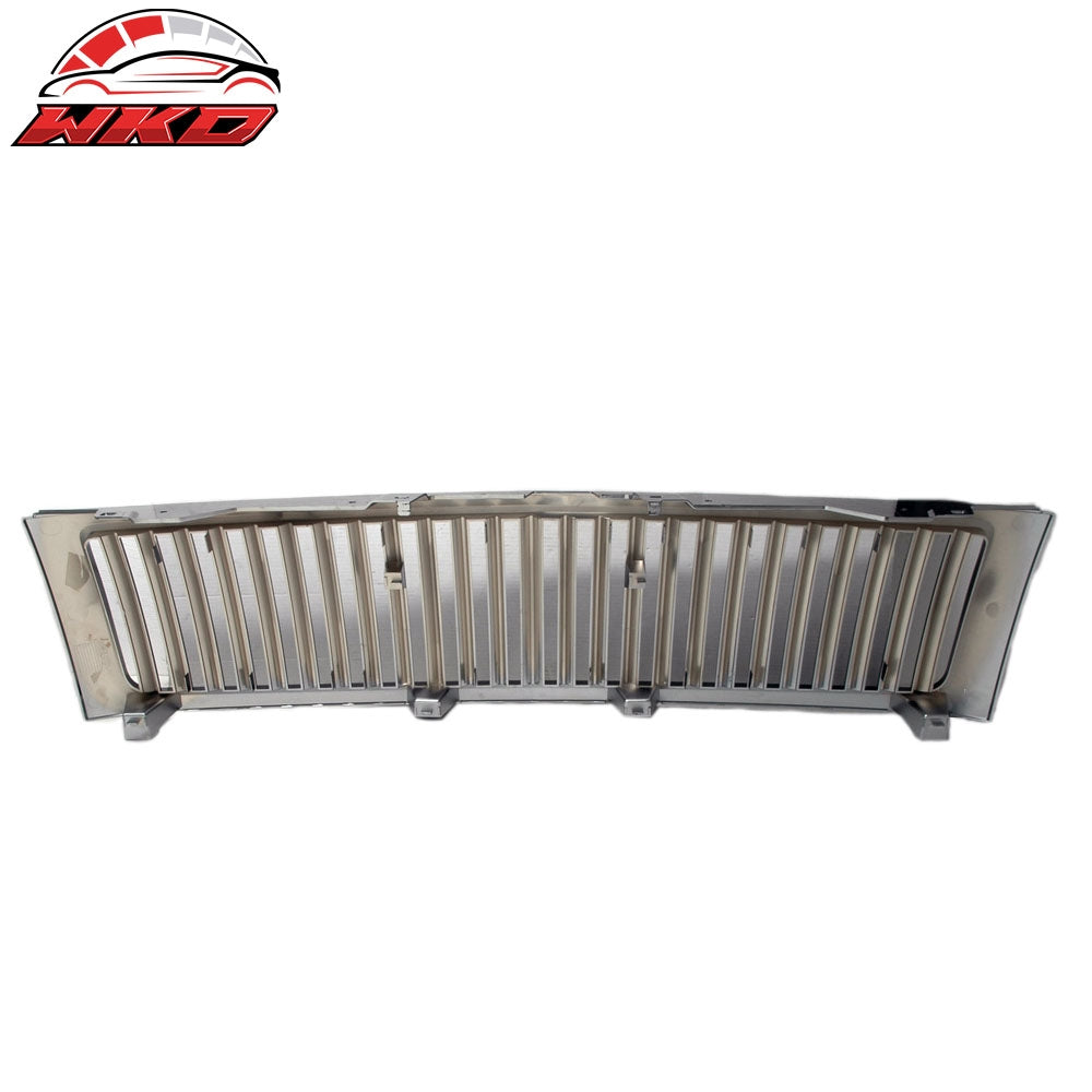 Fits 07-13 Chevy Silverado 1500 Vertical Front Hood Unpainted Grille Grill ABS