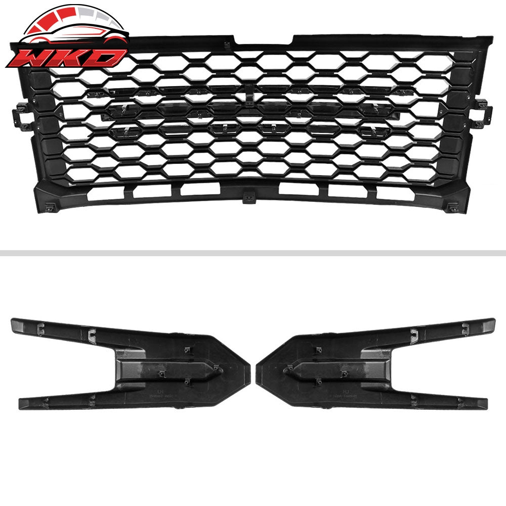 Fits 19-21 Chevy Silverado 1500 LT/LTZ/RST/High Country Gloss Black Mesh Grille