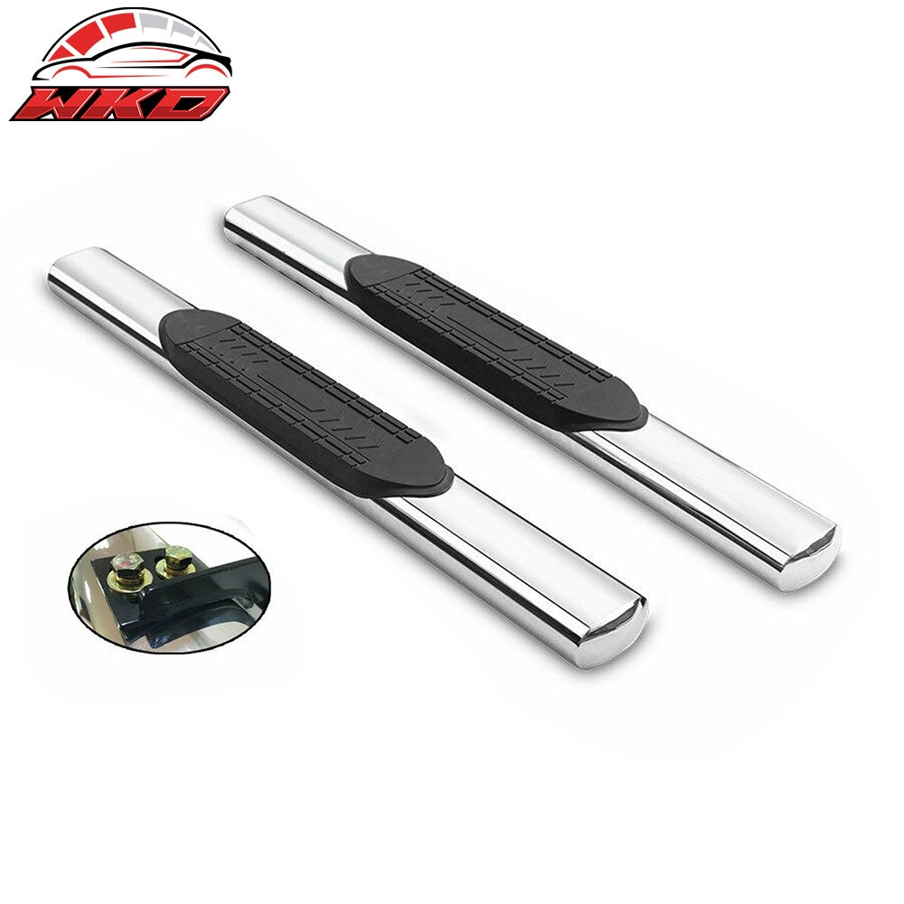Fits 07-18 Silverado Sierra Regular Cab 5" Stainless Side Step Bar Running Board