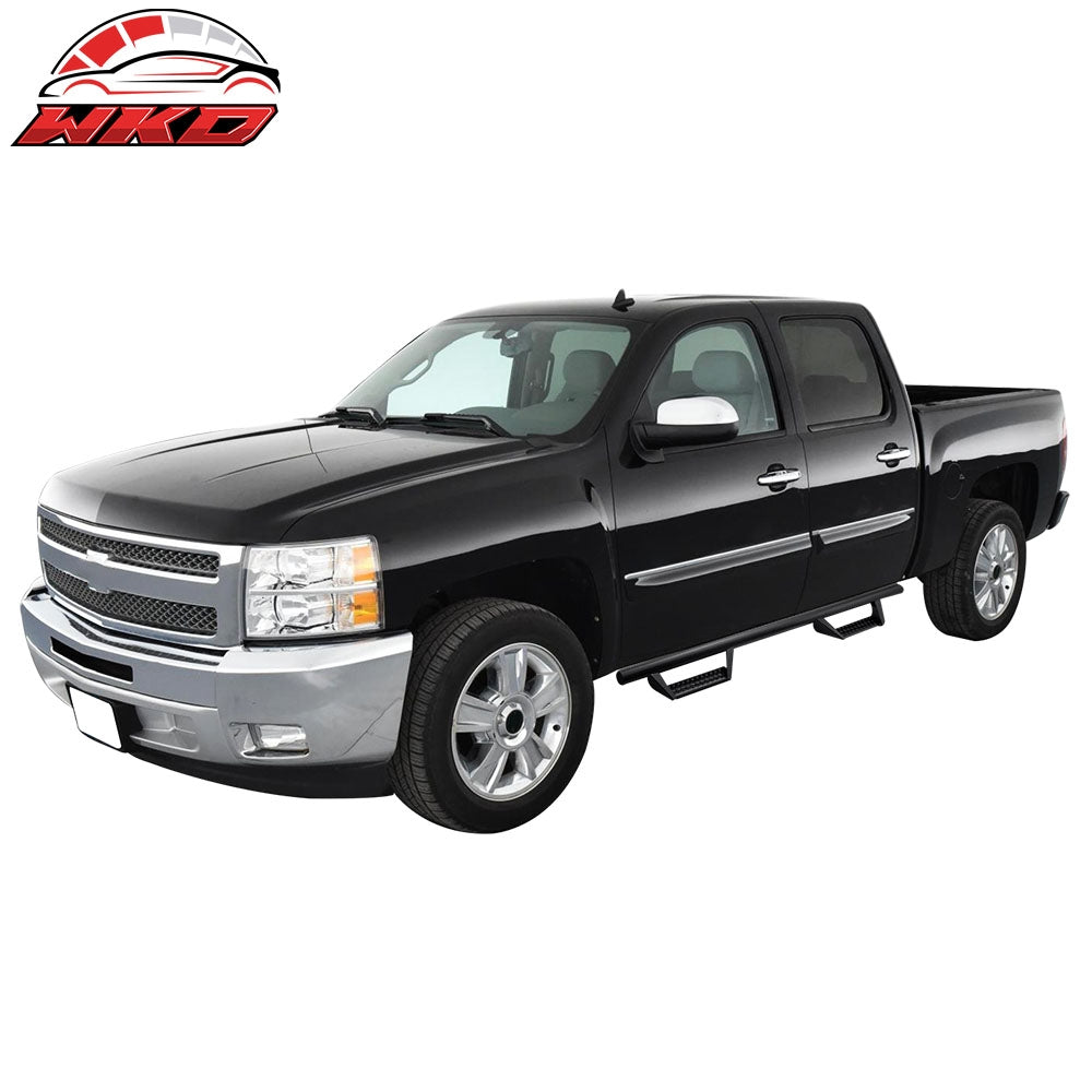 Fits 07-18 Chevy Silverado Crew Cab BCK Style Side Step Bars