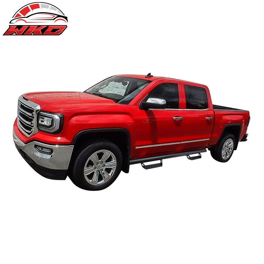 Fits 07-18 Chevy Silverado Crew Cab BCT Style Side Step Bars