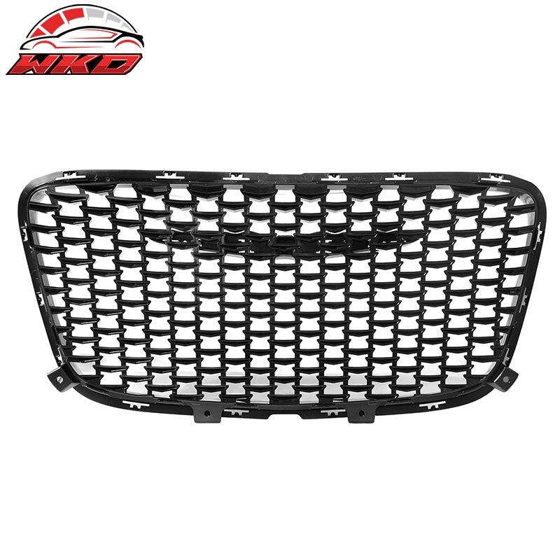 Fits 15-23 Chrysler 300 300S Sport Style Front Mesh Upper Grille ABS Gloss Black