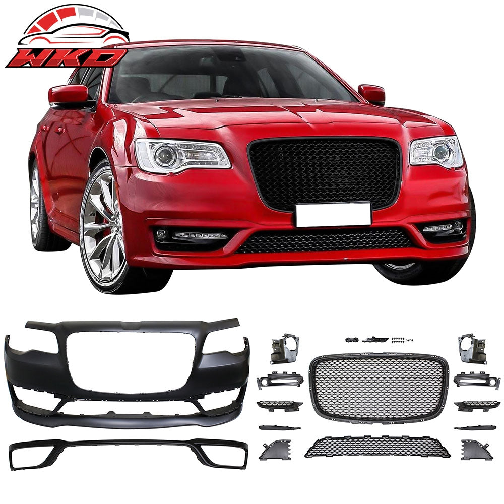 Fits 15-23 Chrysler 300 S Front Bumper Cover Kits W/Grille & W/O Parking Sensor