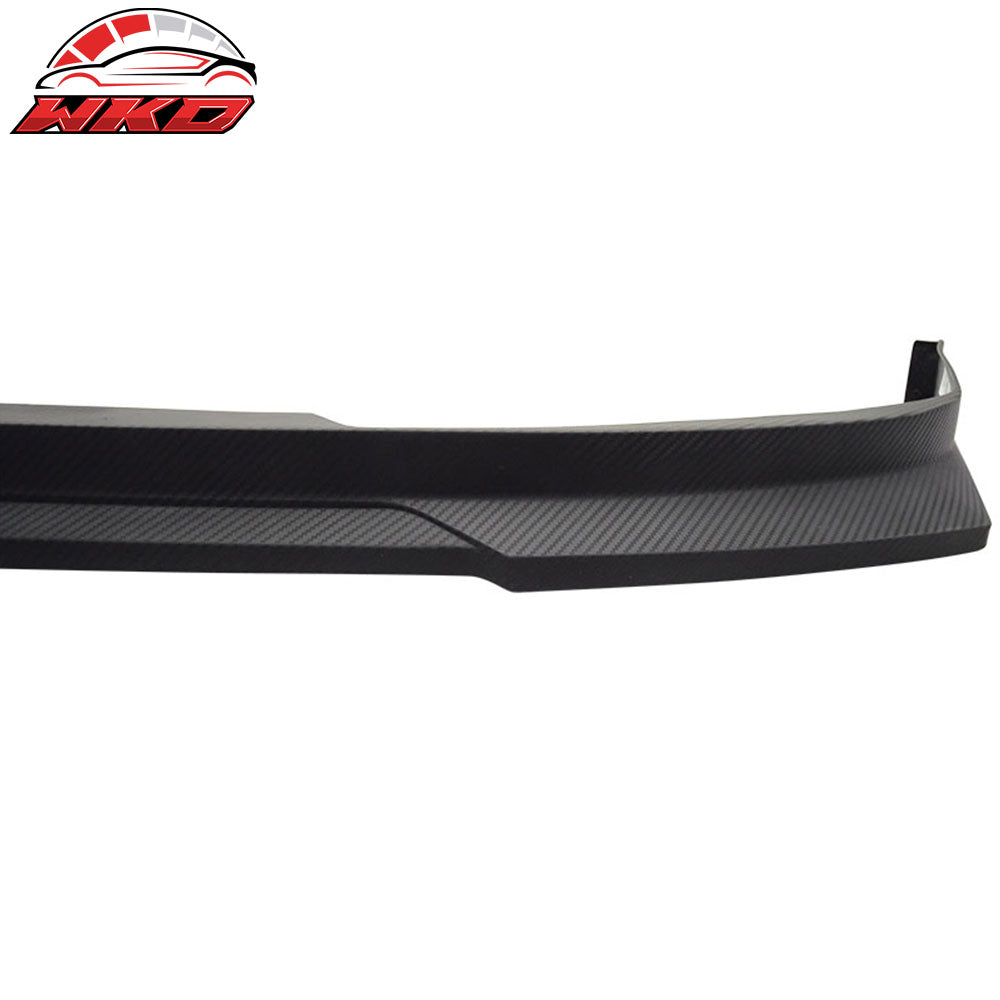 Fits 06-08 Honda Civic HC1 Front Bumper Lip Spoiler Matte Black Carbon Texture