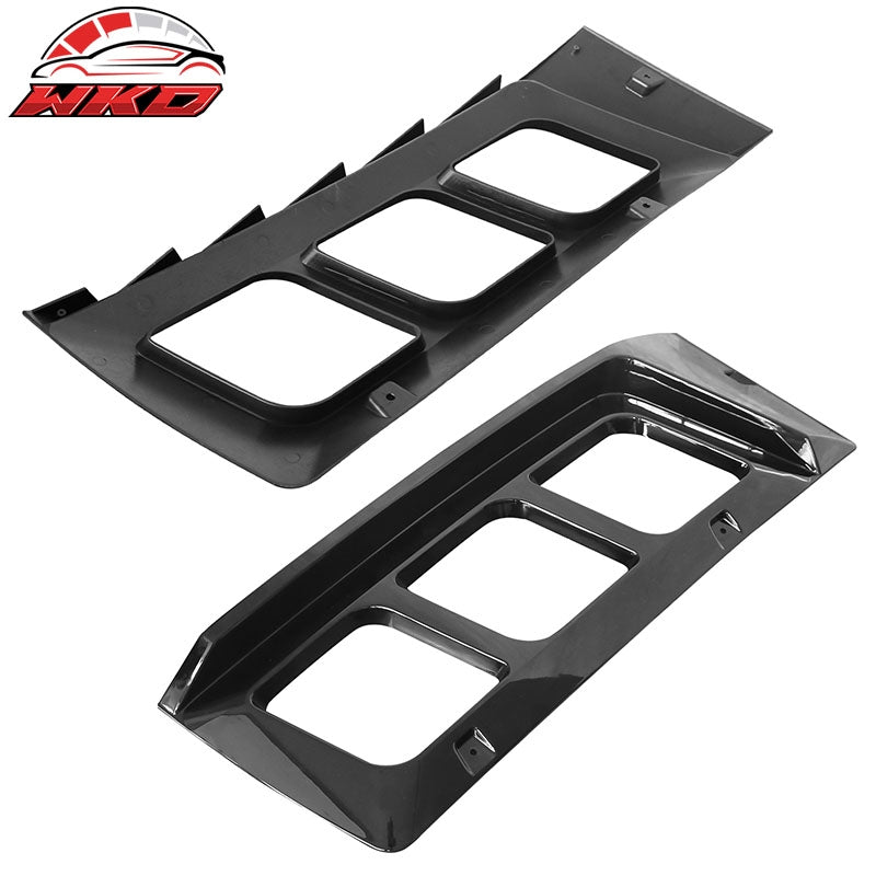 Fits 11-23 Dodge Charger 3PC IKON Style Rear Window Louver Cover ABS Gloss Black