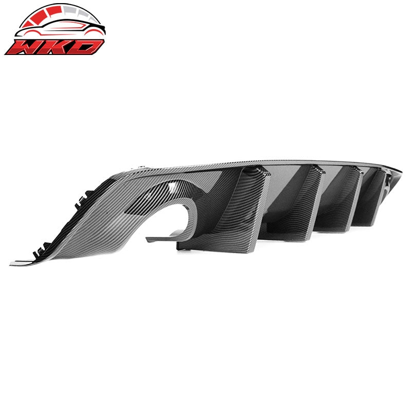 Fits 20-23 Dodge Charger Widebody IKON Style Rear Diffuser PP Carbon Fiber Print