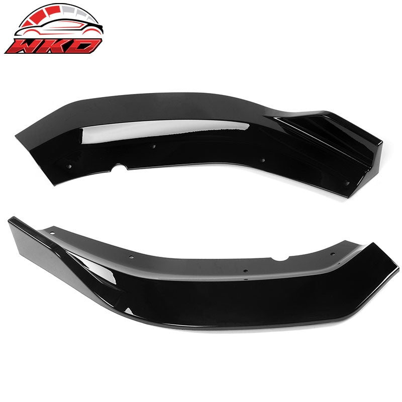Fits 20-23 Dodge Charger Widebody IKON V2 Style Gloss Black Front Bumper Lip 4PC