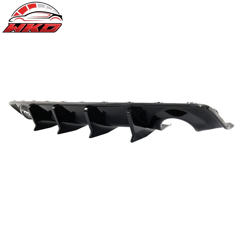 Fits 20-23 Dodge Charger Widebody IKON V3 Style Gloss Black Rear Diffuser 2PCS