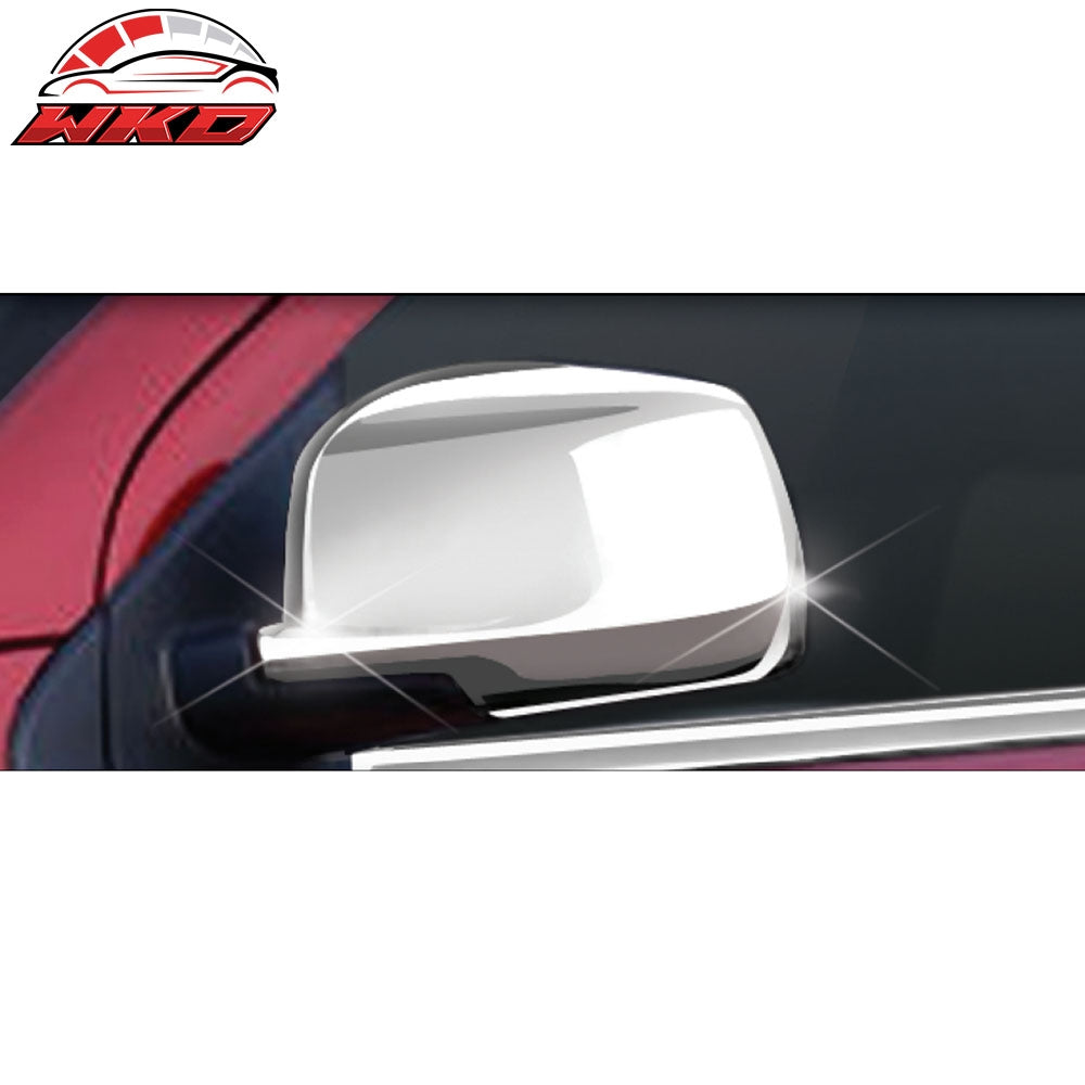 Fits 09-19 Dodge Journey 2PCS Side Rearview Mirror Cover Cap Replacement Chrome