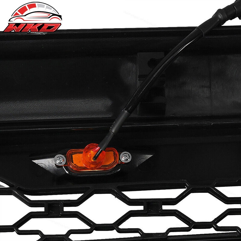 Fits 13-24 Dodge Ram 1500 Rebel Style Front Bumper Hood Mesh Grille Matte Black