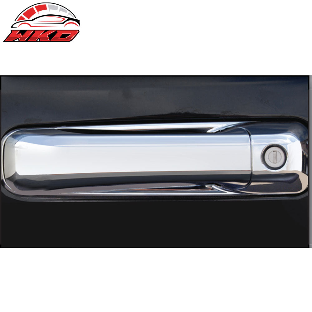 Fits 09-18 Dodge Ram 1500 2500 3500 4PCS Door Handle Cover W/1-Keyhole Chrome
