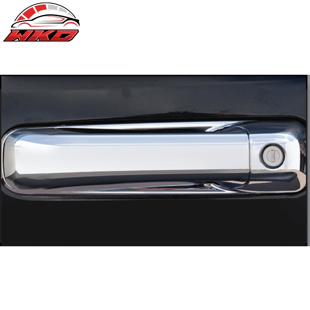 Fits 09-18 Dodge Ram 1500 2500 3500 4PCS Door Handle Cover W/1-Keyhole Chrome