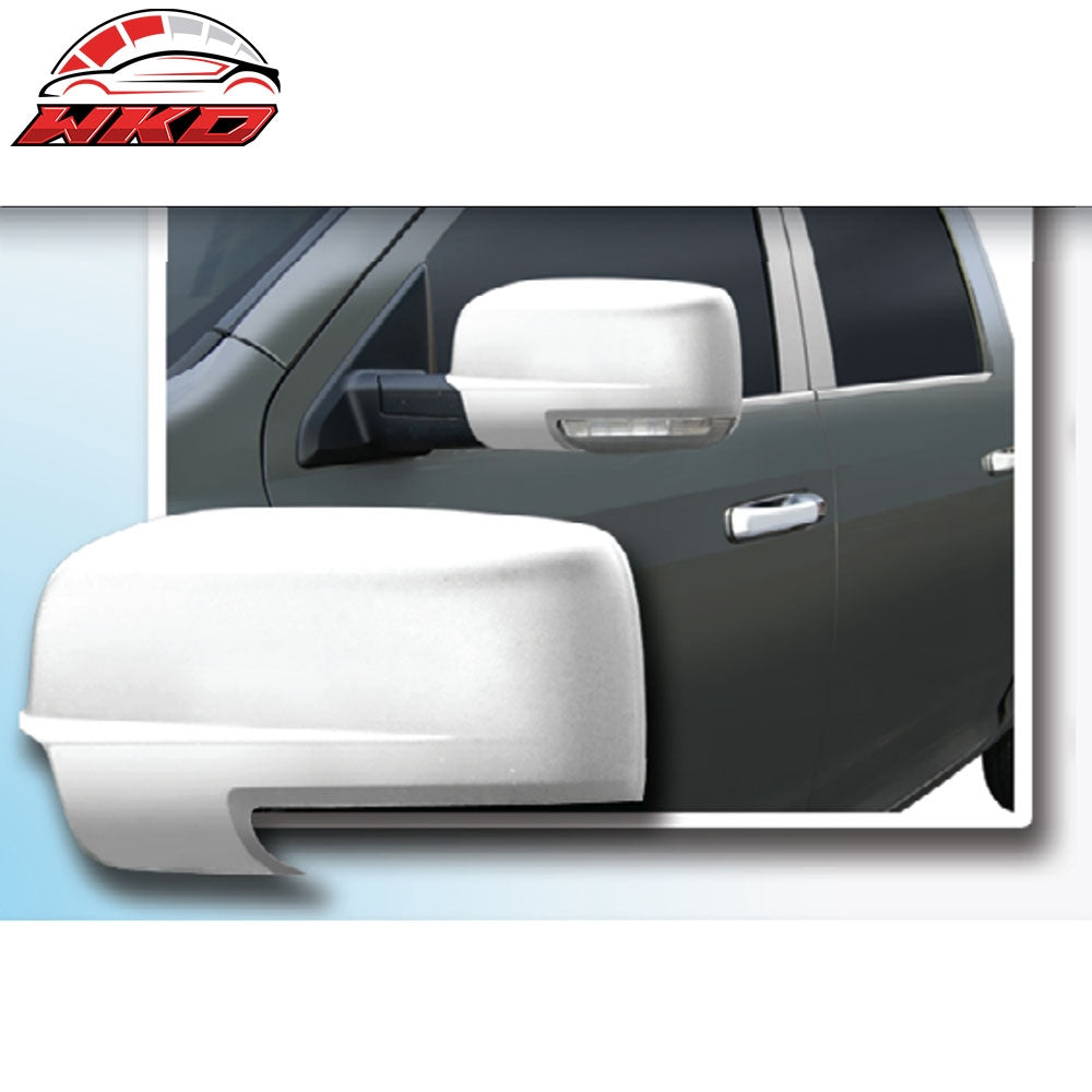 Fits 09-12 Dodge Ram 1500 Mirror Cover Full Cover W/ Signal Light Cut-Out Chrome
