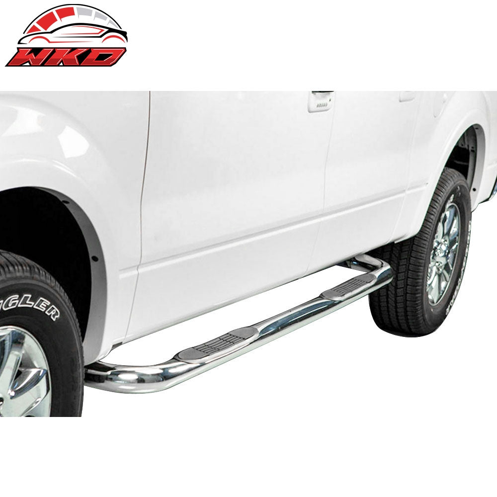 Fits 19-25 Dodge Ram 1500 Crew Cab 3in 2PCS Side Steps Nerf Bars Running Boards