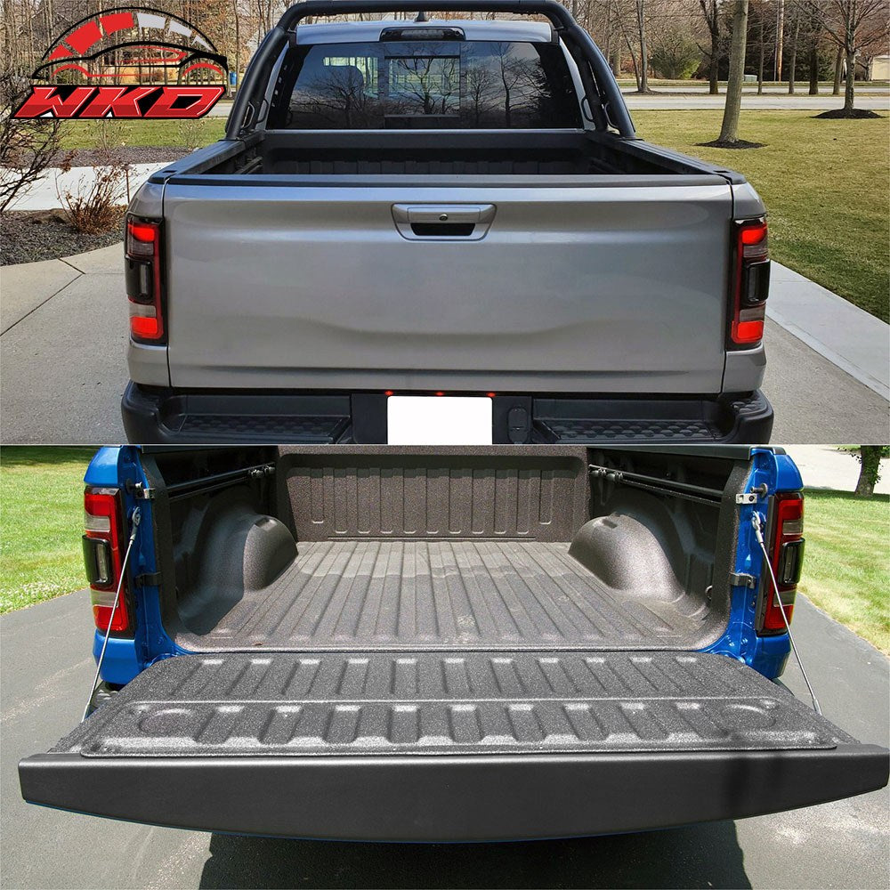 Fits 19-25 Ram 1500 Tailgate Cap Molding Cover Protector Trim Matte Black PP