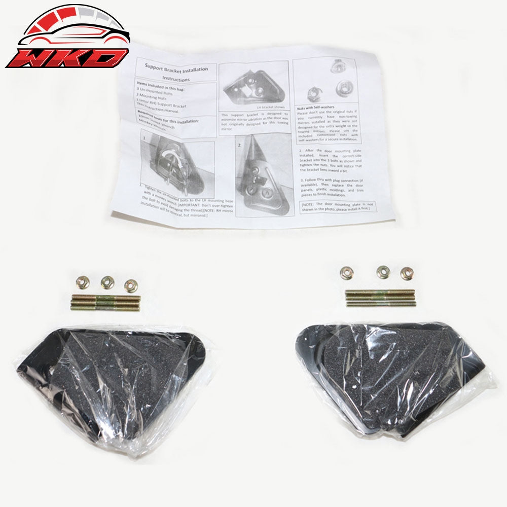 Fits 94-01 Dodge Ram 1500 94-02 2500 3500 Towing Mirrors Pair + Support Bracket
