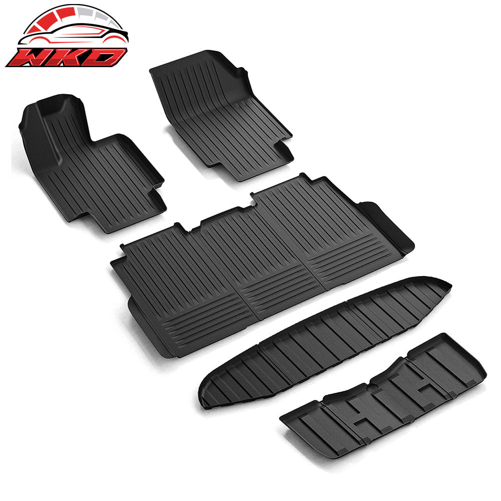 Fits 23-24 Tesla Cybertruck 3D Front Rear Floor Mats Trunk Protector Liners TPE