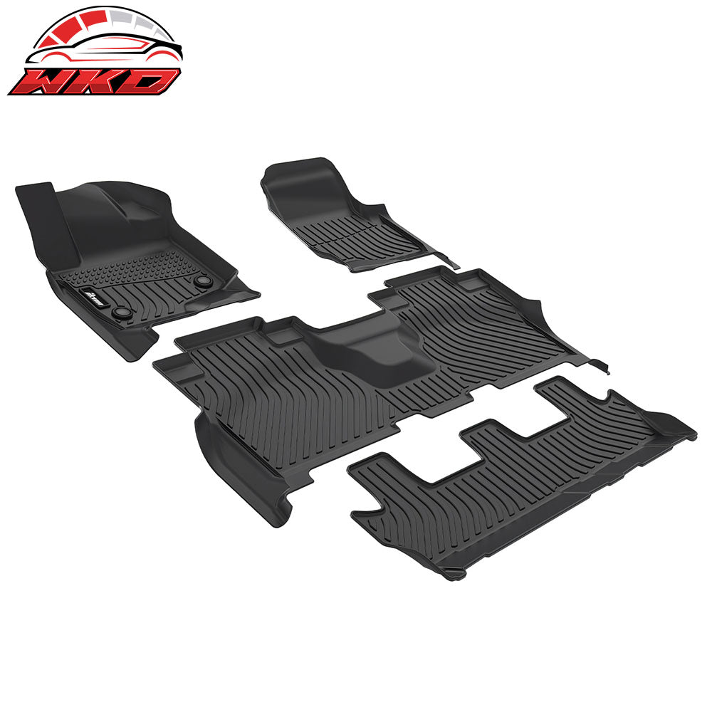 Fits 2021-2024 Ford Expedition Max All Weather 3D TPE Floor Mats Liners Carpets