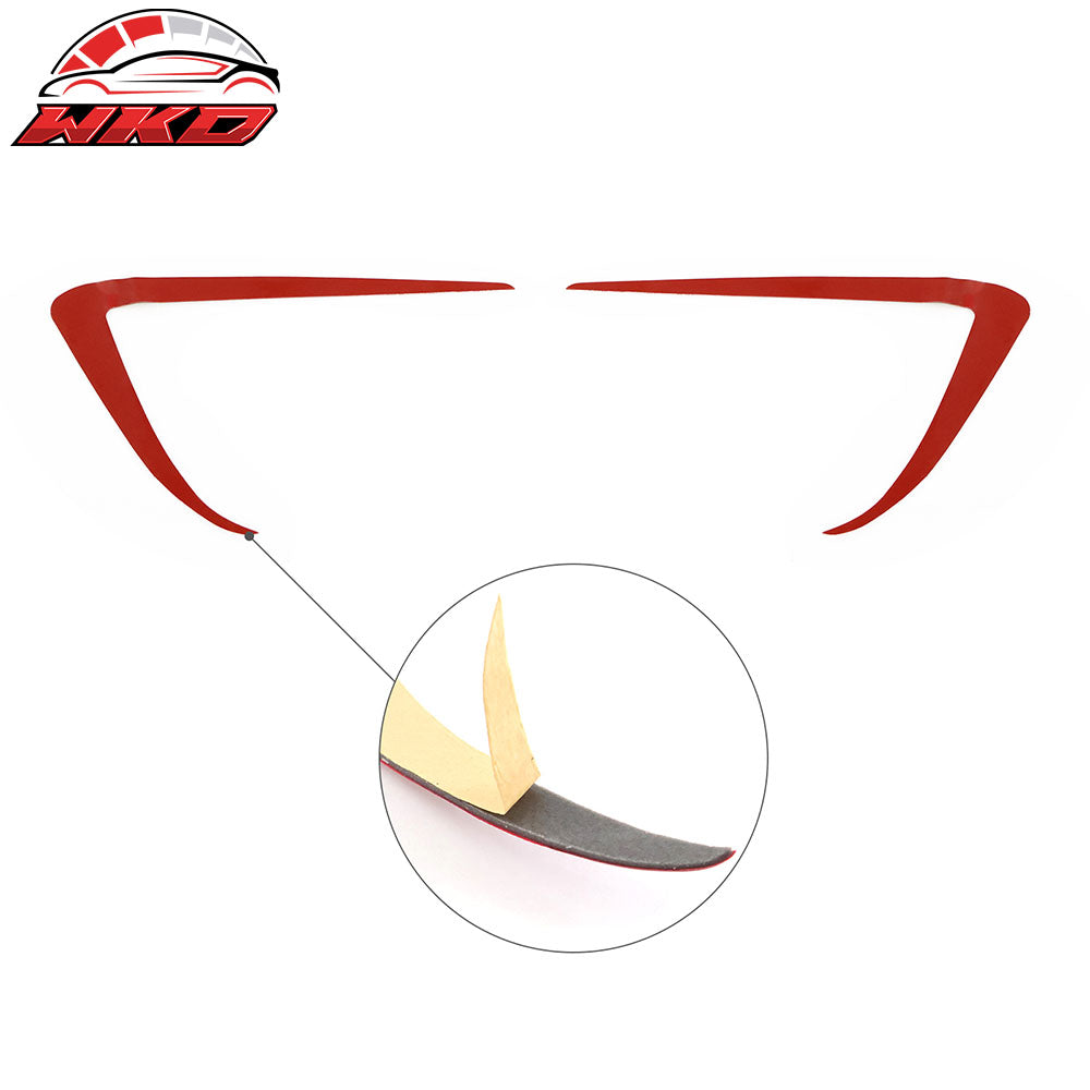 Fits 17-23 Tesla Model 3 Matte Black Fog Light Lamp Trim Eyebrows Cover ABS Pair