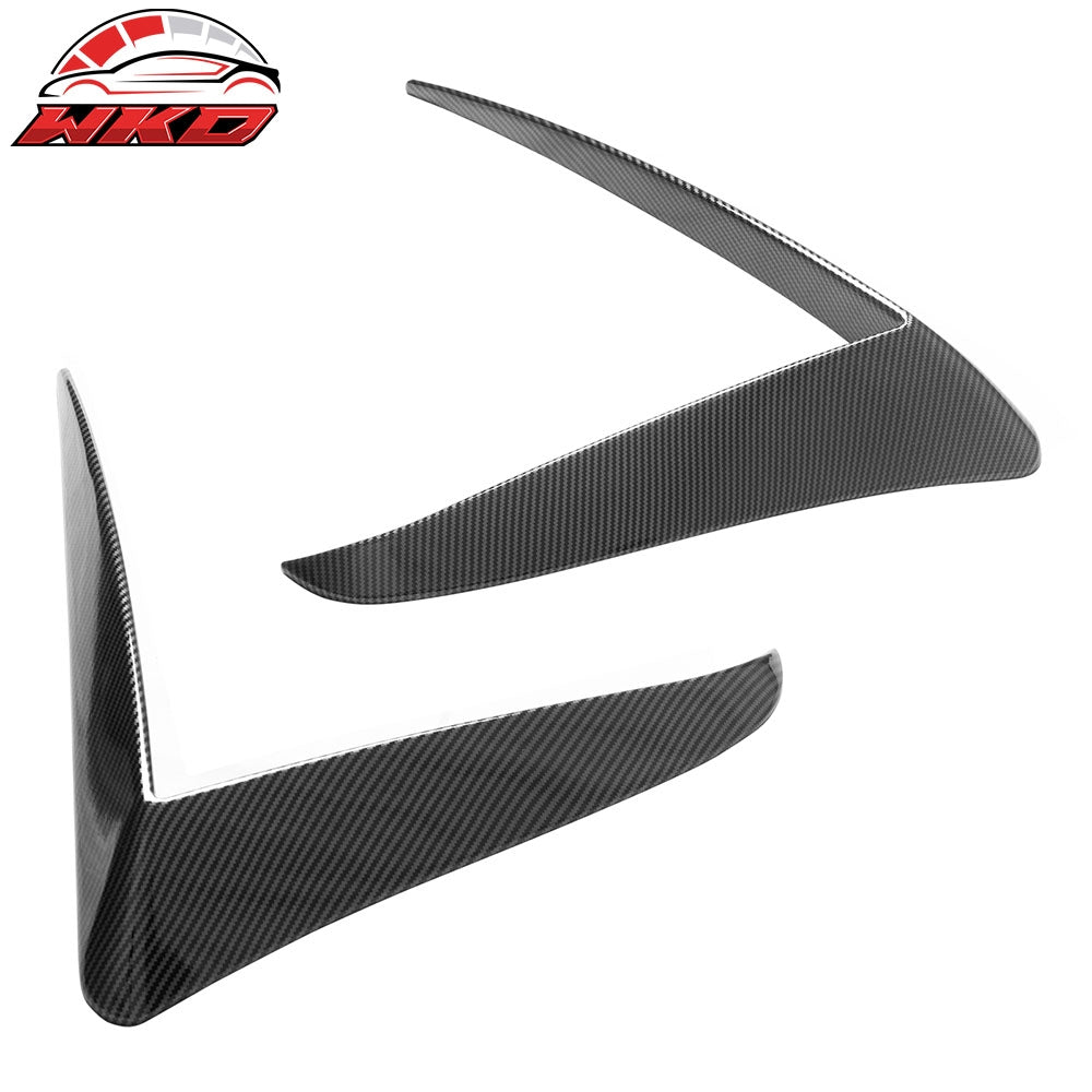 Fits 25-26 Tesla Model Y Juniper Fog Light Eyelid Trim Carbon Fiber Print Frame