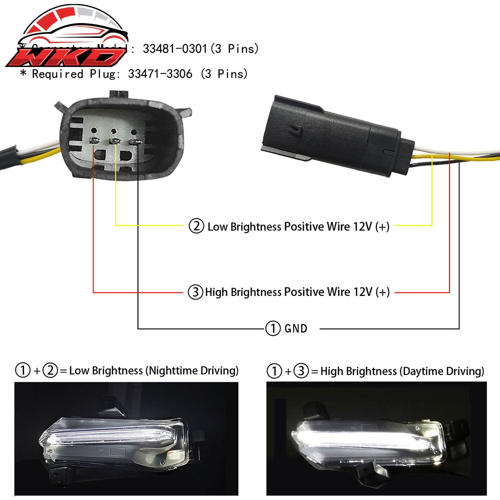 Fits 19-24 Chevrolet Camaro SS OE Style Daytime Running Light DRL LED Foglights