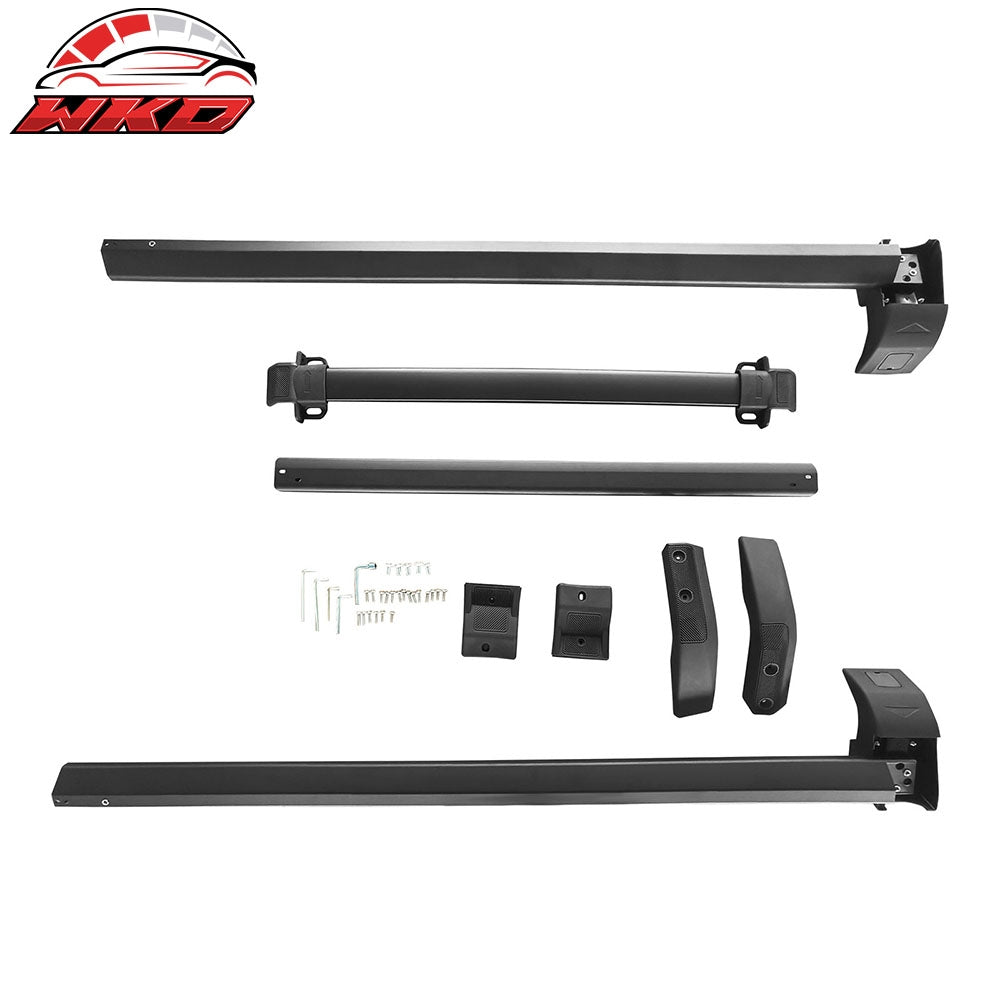 Fits 21-25 Ford Bronco Aluminum Roof Rack Rail Luggage Carrier W/ Cross Bars Kit