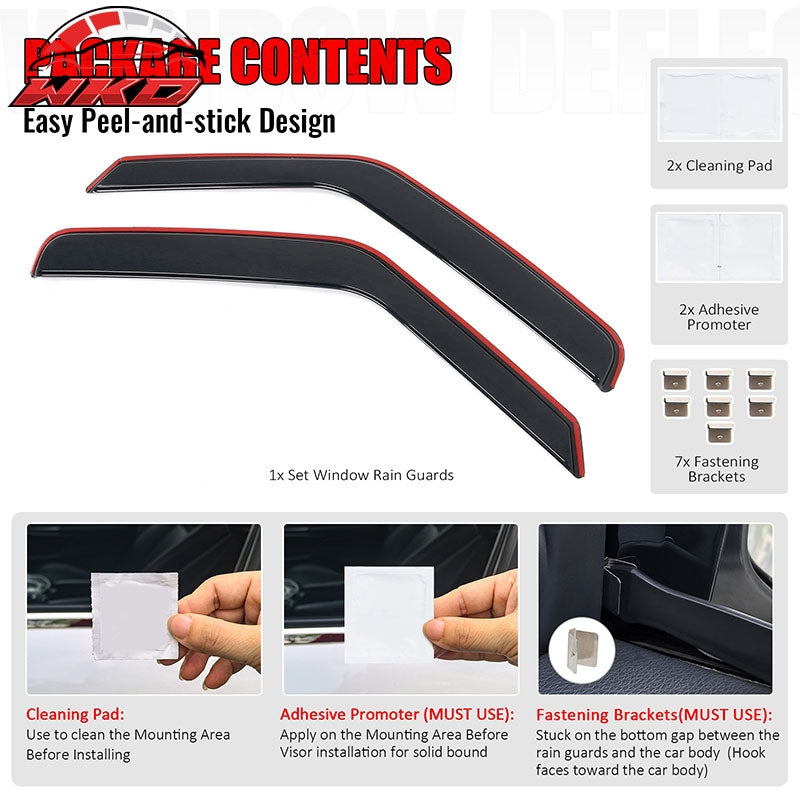 For 07-14 Ford E-Series Van 3D TPE Floor Mats All Season Carpets + Window Visors