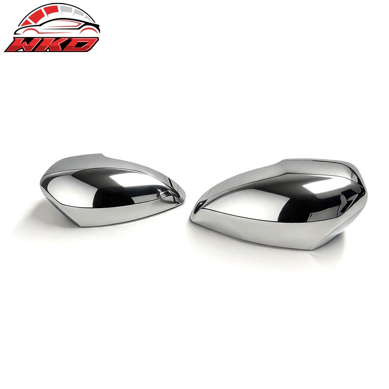 Fits 17-19 Ford Escape 2PC Chrome ABS Mirror Covers Cap w/ Turn Signal Light Cut