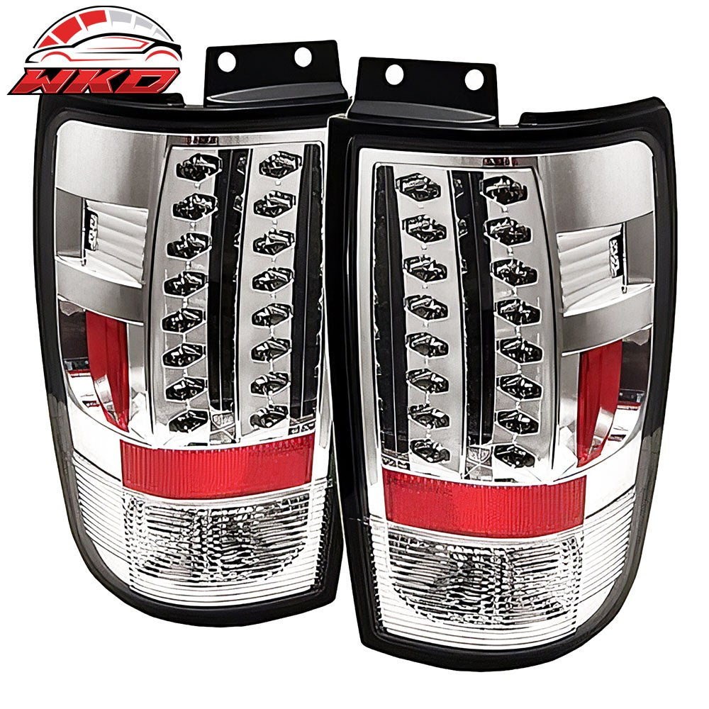 Wholesale 1997-2002 Ford Expedition Clear LED Tail Lights Rear Back Lamps Pair Set