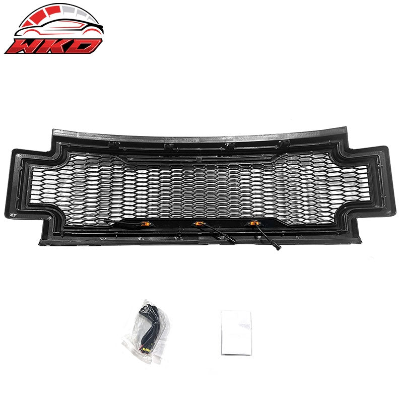 Wholesale 2018-2020 Ford F-150 Mesh Style Front Bumper Hood Grille Trim Meta Black - Wikond Auto