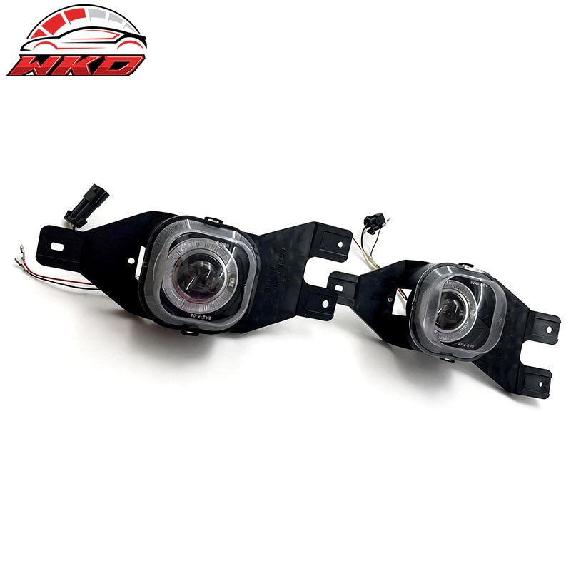 Fits 01-04 Ford F-250 F-350 Front Bumper Projector Fog Lights Lamps Black 2PCS