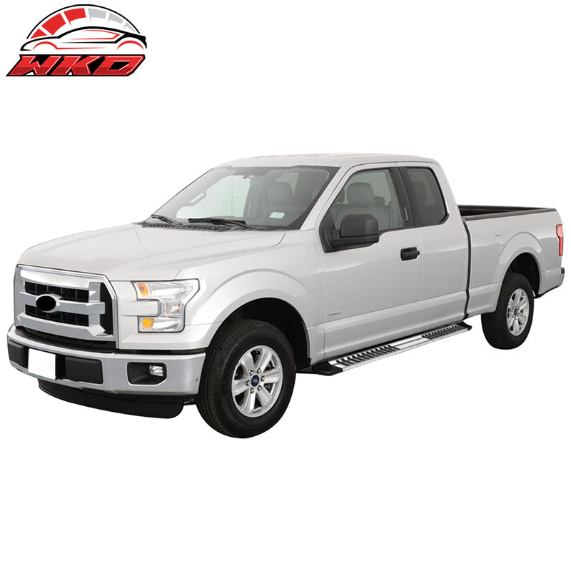 Fits 15-22 Ford F-150 Super Cab V Style 2PCS Running Boards Side Step Nerf Bars