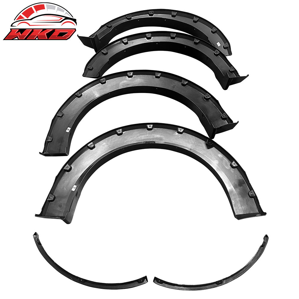 Fits 15-17 Ford F-150 Rivet Bolt Style Fender Flares Wheel Cover Smooth PP 4PCS