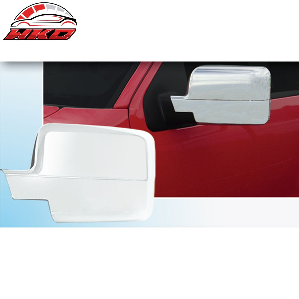 Fits 04-08 Ford F-150 F150 2PC Side Rearview Mirror Cover Cap Replacement Chrome