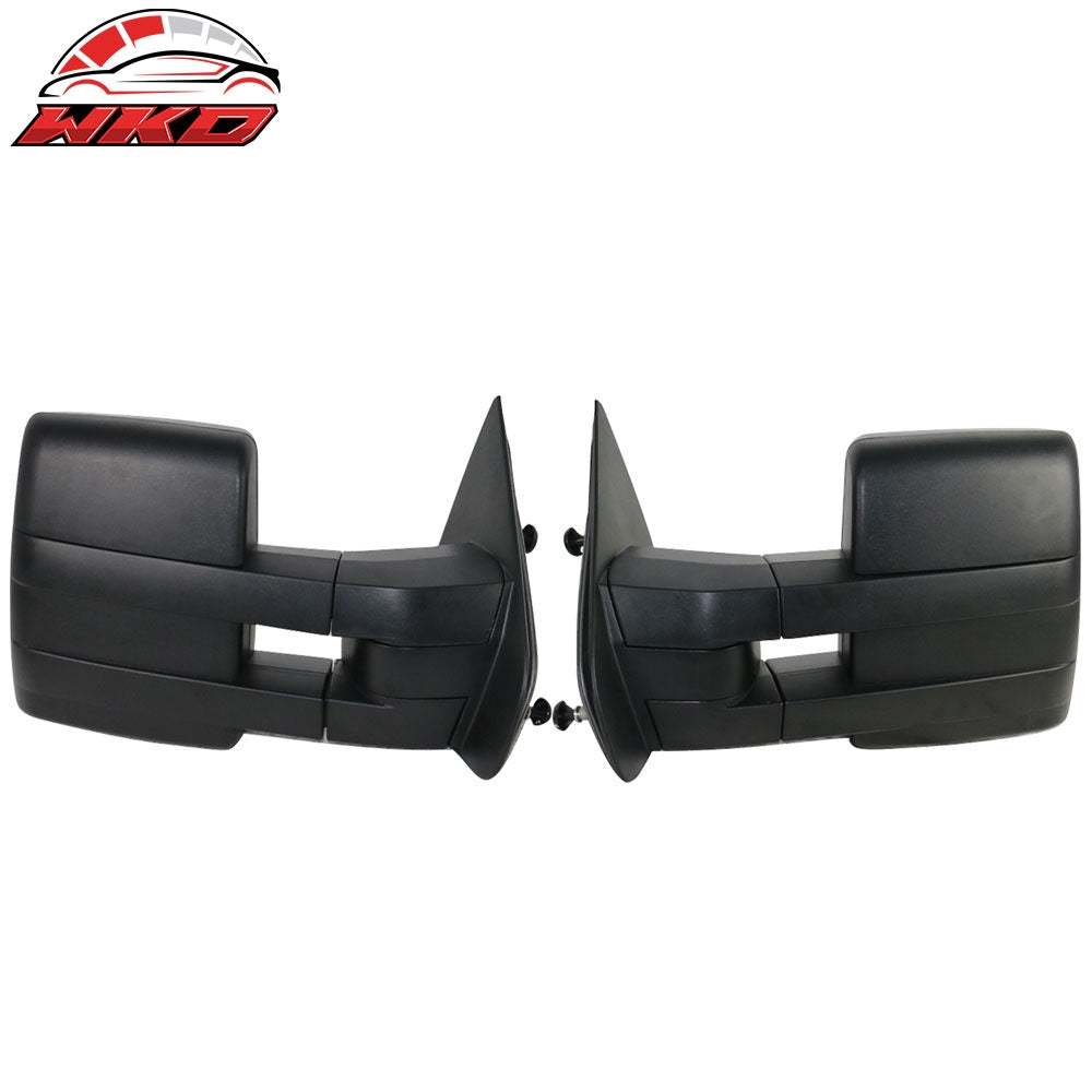 Fits 04-14 F150 Side Rear View Towing Mirrors Manual Non Heated Unpainted LH RH