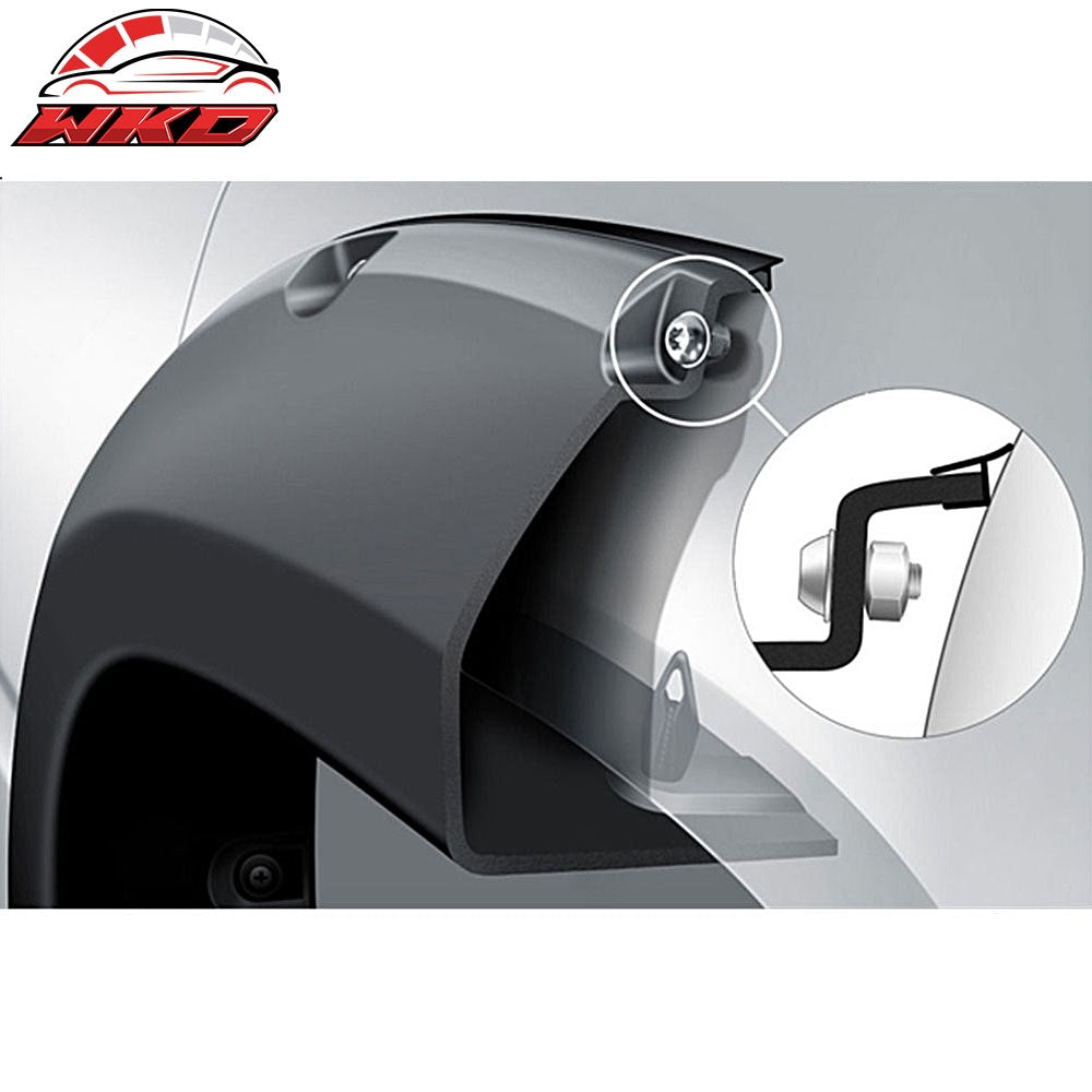 Fits 99-07 F250 F350 Super Duty Pocket Rivet Black Fender Flares