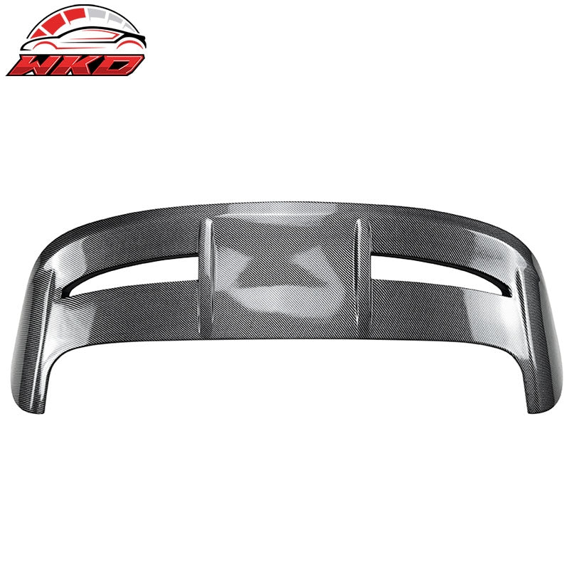 Fits 11-19 Ford Fiesta Hatchback ST Style Rear Roof Spoiler Carbon Fiber Print