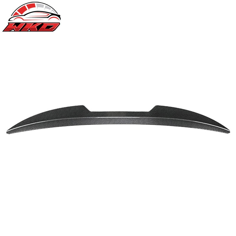 Fits 13-18 Ford Focus ST V Style Rear Roof Window Spoiler ABS Carbon Fiber Print