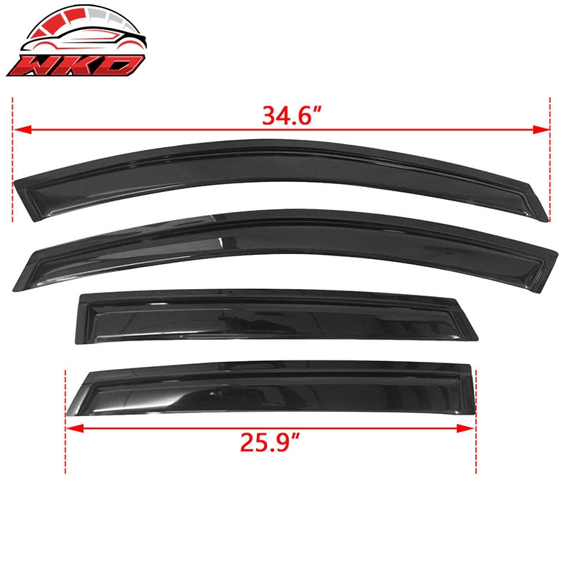 Fits 08-11 Ford Focus Sedan Window Visors Acrylic Rain Guard Wind Deflector 4PC