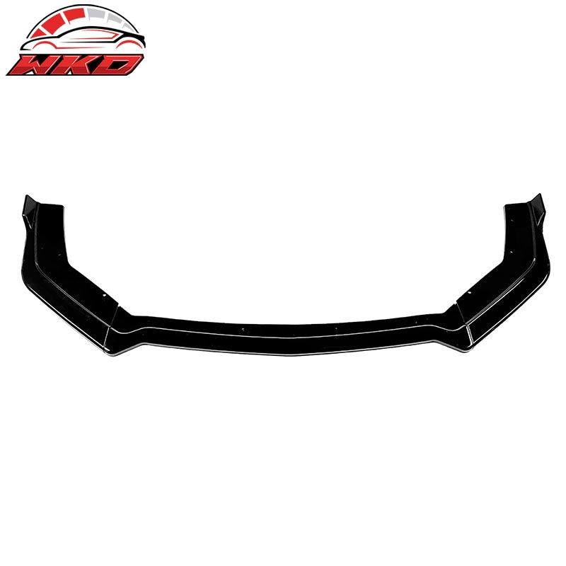 Fits 18-23 Ford Mustang Ecoboost/GT IKON Style Front Bumper Lip Gloss Black 3PCS