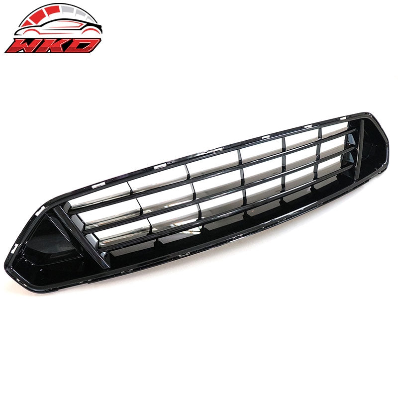 Wholesale 18-23 Ford Mustang Front Bumper Upper Hood Grill Grille ABS Gloss Black - Wikond Auto