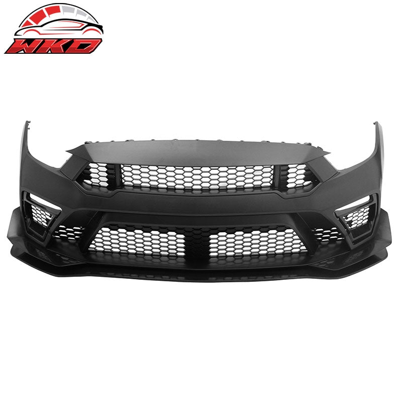 Fits 15-17 Ford Mustang GTD Style Front Bumper Conversion W/ Grilles + Front Lip